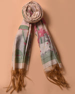 Load image into Gallery viewer, Soothing Pink Jamdani Muga Cotton Unstitched Suit Set