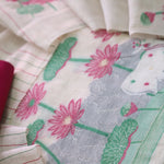 Load image into Gallery viewer, Soothing Pink Jamdani Muga Cotton Unstitched Suit Set