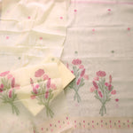 Load image into Gallery viewer, Mystic Weaves Yellow Muga Cotton Unstitched Suit Set