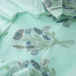 Load image into Gallery viewer, Mystic Weaves Sea Green Muga Cotton Unstitched Suit Set