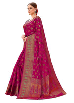 Load image into Gallery viewer, Aarvi Wine Zari Woven Design Banarasi Organza Saree
