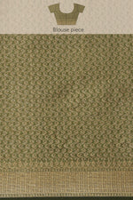 Load image into Gallery viewer, Aarvi Pickle Green Zari Woven Design Banarasi Organza Saree