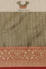 Load image into Gallery viewer, Aarya Pear Green Zari Woven Design Banarasi Pure Cotton Saree