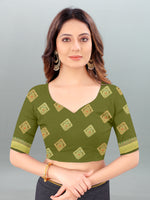 Load image into Gallery viewer, Aksaya Pickle Green Organza Saree