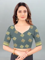 Load image into Gallery viewer, Aksaya Stone Grey Organza Saree