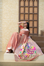 Load image into Gallery viewer, Antara Red Paithani Soft Blended Silk Saree