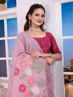 Load image into Gallery viewer, Giya Terracotta Pink Muga Cotton Jamdani Saree With Contrast Blouse