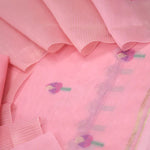 Load image into Gallery viewer, A Freakin Lotus Pink Jamdani Muga Silk Unstitched Suit Set