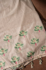 Load image into Gallery viewer, Simply Floral Beige & Green Cotton Unstitched Suit Set