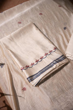 Load image into Gallery viewer, Desert Bloom Beige Muslin Cotton Unstitched Suit Set