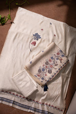 Load image into Gallery viewer, Desert Bloom Beige Muslin Cotton Unstitched Suit Set