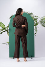 Load image into Gallery viewer, Cocoa Dusk Cotton Linen Co-ord Set