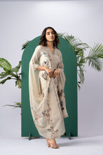 Load image into Gallery viewer, Canvas Chic Beige Viscose Cotton Stitched Suit Sets