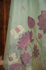 Load image into Gallery viewer, Contemporary Cow Blue Muga Cotton Jamdani Unstitched Suit Set