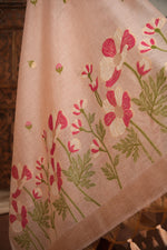 Load image into Gallery viewer, Bovine Chic Pink Muga Cotton Jamdani Unstitched Suit Set