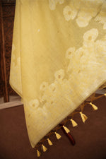 Load image into Gallery viewer, Simply Chic Yellow Muga Cotton Jamdani Unstitched Suit Set