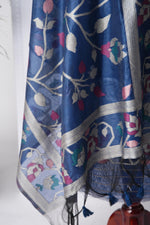 Load image into Gallery viewer, Rich Hues Navy Soft Cotton Jamdani Unstitched Suit Set