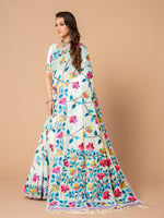 Load image into Gallery viewer, Karvaah White Cotton Jamdani Saree