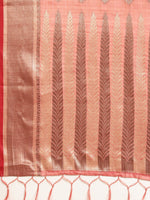 Load image into Gallery viewer, Kesar Rose Gold Pink Zari Woven Design Banarasi Pure Cotton Saree