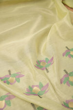 Load image into Gallery viewer, A Freakin Lotus Pista Green Jamdani Muga Silk Unstitched Suit Set