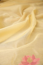 Load image into Gallery viewer, A Freakin Lotus Yellow Jamdani Muga Silk Unstitched Suit Set