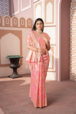 Load image into Gallery viewer, Riddhi Pink Cotton Silk Saree