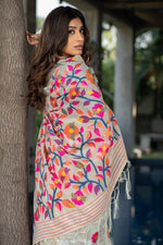 Load image into Gallery viewer, Ruhani Simply Off-White Cotton Jamdani Saree