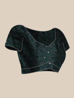 Load image into Gallery viewer, Sabhya Aqua Green Satin Saree