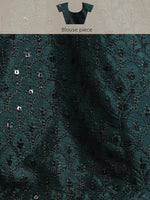 Load image into Gallery viewer, Sabhya Aqua Green Satin Saree