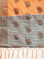 Load image into Gallery viewer, Sagarika Cadmium Yellow Cotton Blend Saree