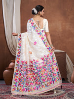 Load image into Gallery viewer, Suhani Off-White Cotton Jamdani Saree