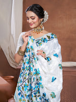 Load image into Gallery viewer, Suhani White Cotton Jamdani Saree