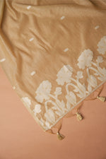 Load image into Gallery viewer, Classic Cloth Beige Cotton Unstitched Suit Set