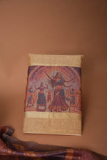 Load image into Gallery viewer, Serene Silhouettes Beige Muga Cotton Woven Senery Unstitched Suit Set