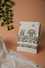 Load image into Gallery viewer, Avant Attire Grey Pichwai Jamdani Muga Cotton Unstitched Suit Set