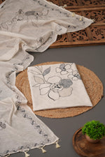 Load image into Gallery viewer, Legacy Linen Off-white Linen Unstitched Suit Set