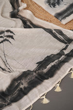 Load image into Gallery viewer, Lunar Linen Pink Off-White Unstitched Suit Set