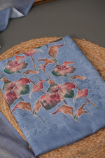 Load image into Gallery viewer, Mistral Linen Greyish Blue Linen Unstitched Suit Set