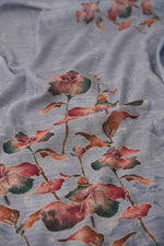 Load image into Gallery viewer, Mistral Linen Greyish Blue Linen Unstitched Suit Set