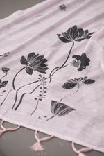 Load image into Gallery viewer, Heirloom Linen Light Lavender Linen Unstitched Suit Set