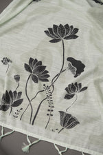 Load image into Gallery viewer, Heirloom Linen Light Green Linen Unstitched Suit Set