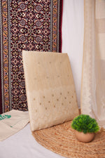 Load image into Gallery viewer, Crimson Echo Beige Muga Cotton Unstitched Suit Set