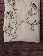 Load image into Gallery viewer, Chirp & Charm Beige Viscose Cotton Unstitched Suit Set