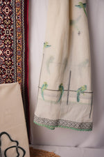 Load image into Gallery viewer, Good for you Off-White Pure Cotton Unstitched Suit Set