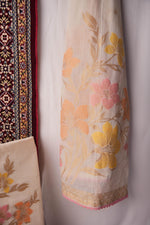 Load image into Gallery viewer, Bespoke Essence Off-White Pure Cotton Unstitched Suit Set