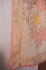 Load image into Gallery viewer, Made for You Off-White Pure Cotton Unstitched Suit Set