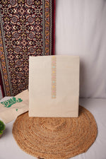 Load image into Gallery viewer, Bare Beauty Off-White Pure Cotton Unstitched Suit Set