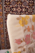 Load image into Gallery viewer, Breeze & Bloom Off-White Jute Pure Cotton Unstitched Suit Set