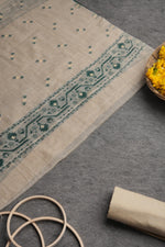 Load image into Gallery viewer, Ivory Meadows Green Cotton Unstitched Suit Set