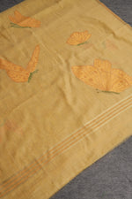 Load image into Gallery viewer, Bloom & Wings Yellow Muga Cotton Unstitched Suit Set